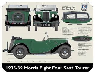 Morris 8 4 seat Tourer 1935-39 Place Mat, Medium